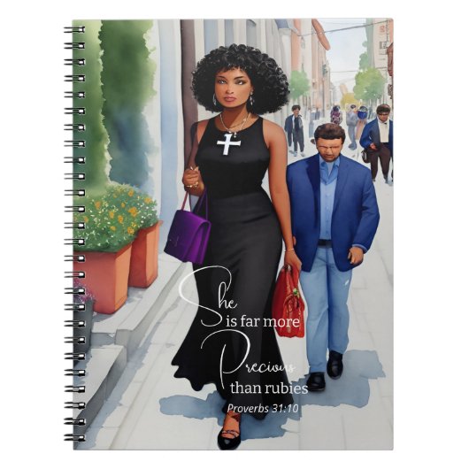 女性の螺旋形の名書 ノートブック (正面)