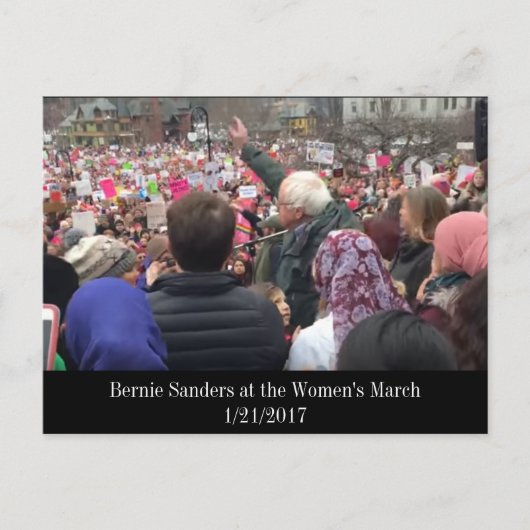 女性の行進はがきBernie Sanders ポストカード (正面)