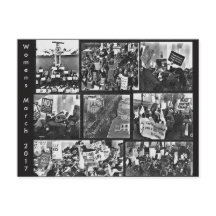 女性の行進記念ポストカード