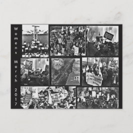女性の行進記念ポストカード ポストカード