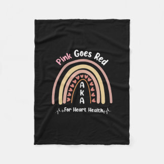 女性の衣装Akaピンクはハート健康Aのために赤く行く フリースブランケット