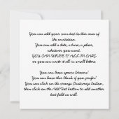 女性の裁判官の棒の姿の招待状 招待状 (裏面)