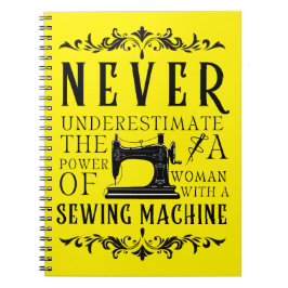 女性の裁縫機の力 ノートブック