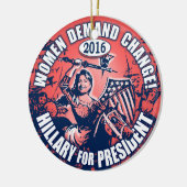 女性の要求ヒラリー2016年 セラミックオーナメント (左)