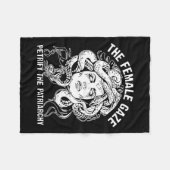 女性の視線が家父長制を軽くする フリースブランケット (正面(横))