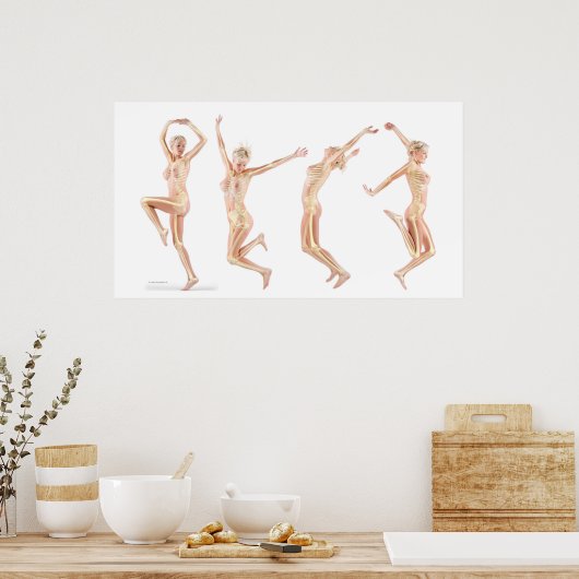 女性の解剖学 ポスター (キッチン)