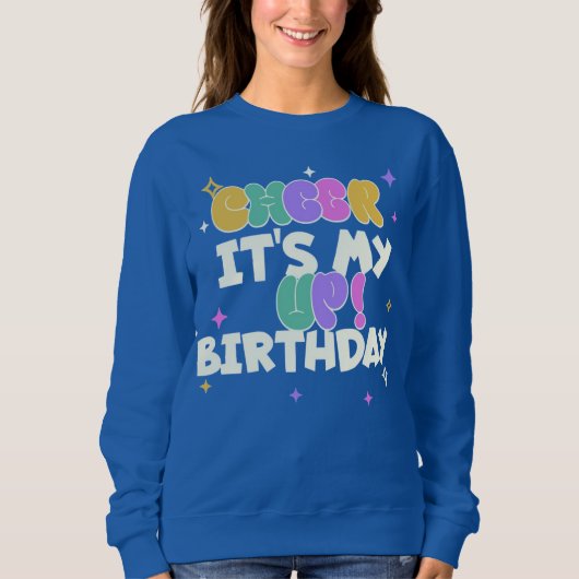 女性の誕生日おめでとうパーカー  スウェットシャツ (正面)
