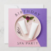 女性の誕生日スパデー 招待状 (正面)