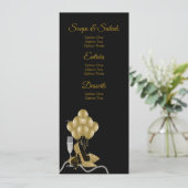 女性の誕生日パーティーのメニュープログラム 招待状 (スタンド正面)