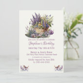 女性の誕生日パーティー招待状 招待状 (スタンド正面)