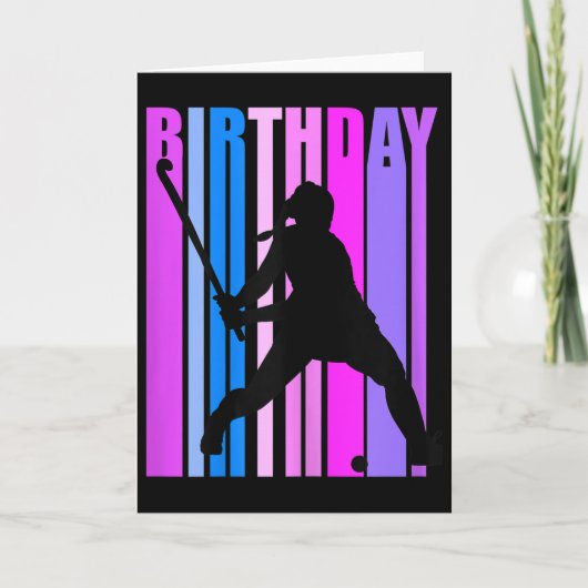 女性の誕生日フィールドホッケー選手スポーツ女子Tシャツ カード (正面)