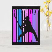 女性の誕生日フィールドホッケー選手スポーツ女子Tシャツ カード (黄色い花)