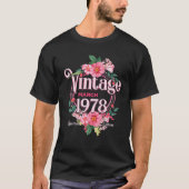 女性の誕生日生まれギフト1978年3月の花Bd Tシャツ (正面)