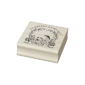 女性の読庭のテーブル花Hat Ex Libris ラバースタンプ (スタンプ)