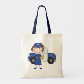 女性の警官のTシャツおよびギフト トートバッグ (正面)
