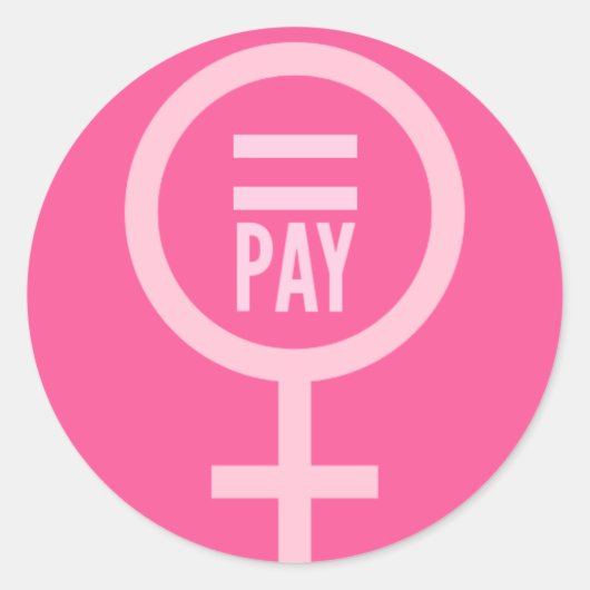 女性の賃金 ラウンドシール (正面)