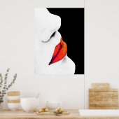 女性の赤い唇(1) ポスター (キッチン)