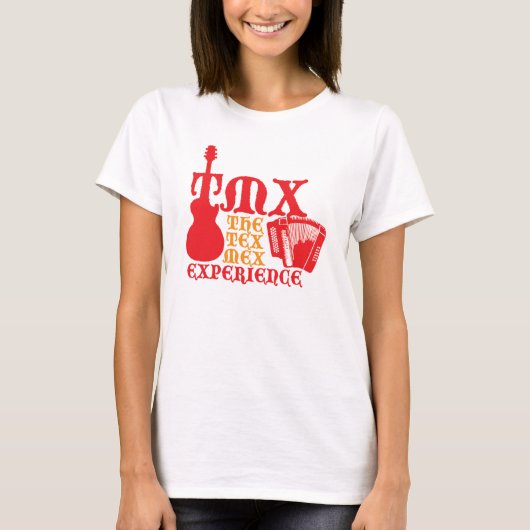 女性の赤いTMXのTシャツ Tシャツ (正面)