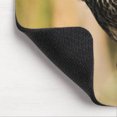 女性の赤によって飛ぶクロドリ マウスパッド (コーナー)