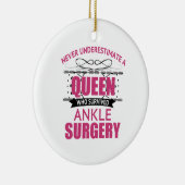 女性の足首の手術回復 セラミックオーナメント (右)