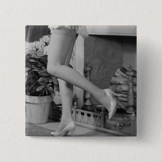 女性の踊り 缶バッジ (正面)