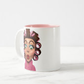 女性の身に着けているCurlers ツートーンマグカップ (正面左)