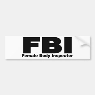 女性の身体の検査官 バンパーステッカー