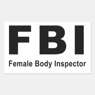 女性の身体の検査官 長方形シール