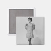 女性の身振り マグネット (正面/裏面)