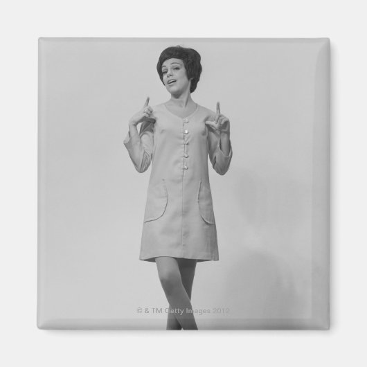 女性の身振り マグネット (正面)