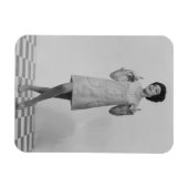 女性の身振り マグネット (横)