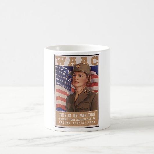 女性の軍隊の飛行隊 コーヒーマグカップ (中央)