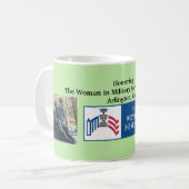 女性の退役軍人のマグ コーヒーマグカップ (正面左)