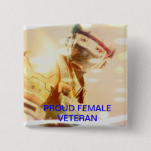 女性の退役軍人ボタン 缶バッジ