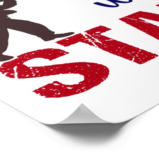 女性の退役軍人我々が標準を持っている態度を持っていない ポスター (角)