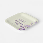 女性の退職パーティーラベンダーワイルドフラワー ペーパープレート (傾斜あり)