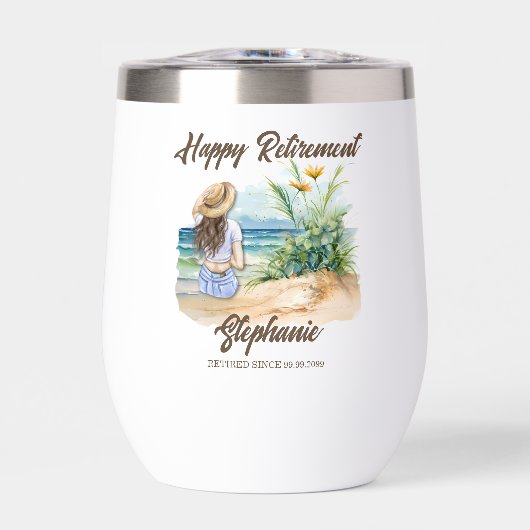 女性の退職ビーチテーマエレガント女性 (正面)