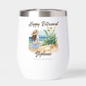 女性の退職ビーチテーマエレガント女性 (背面)