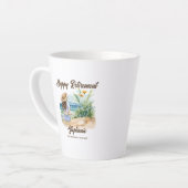 女性の退職ビーチテーマエレガント女性 カフェラテマグ (左アングル)