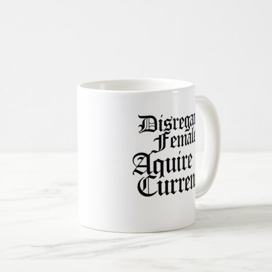 女性の通貨獲得を無視する コーヒーマグカップ (正面右)