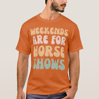 女性の週末は馬術ショーに最適 馬に乗ったレトロなデザイン Tシャツ