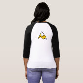 女性の運動ワイシャツ Tシャツ (裏面フル)