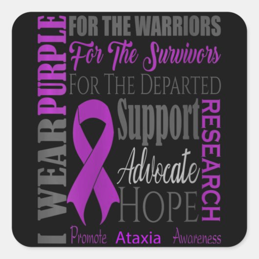 女性の運動失調神経疾患認識度 スクエアシール (正面)