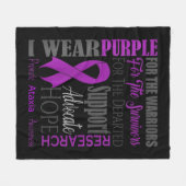 女性の運動失調神経疾患認識度 フリースブランケット (正面(横))