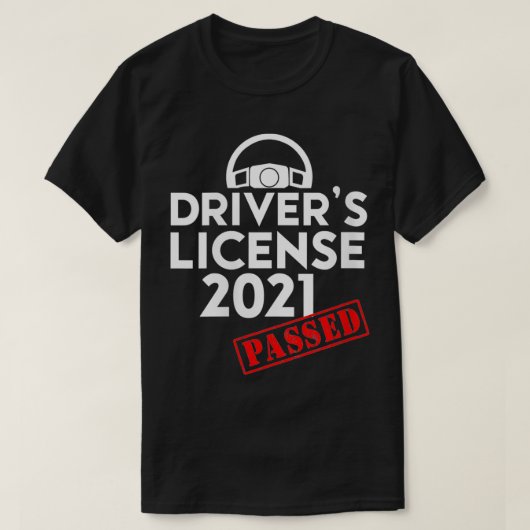 女性の運転免許証2021最初のギフト渡し Tシャツ (デザイン正面)