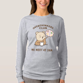 女性の過剰思考Tシャツ | 午前3時の思考クラブ シャツ