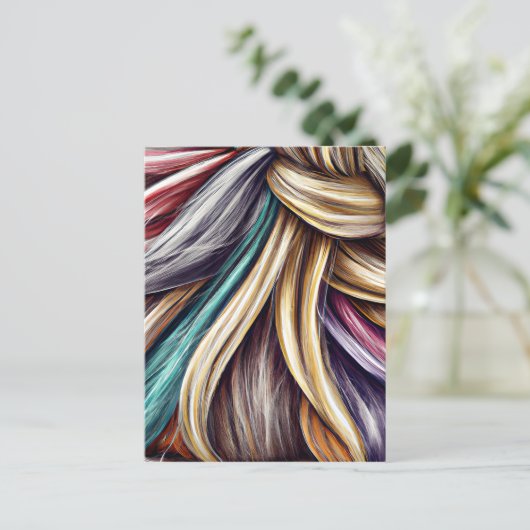 女性の違う髪型の美しいはr ポストカード (スタンド正面)