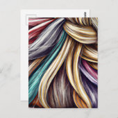 女性の違う髪型の美しいはr ポストカード (正面/裏面)