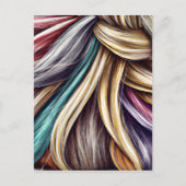 女性の違う髪型の美しいはr ポストカード (正面)