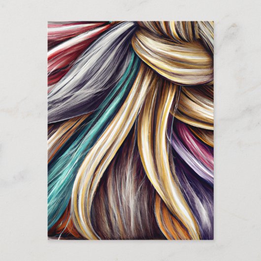 女性の違う髪型の美しいはr ポストカード (正面)
